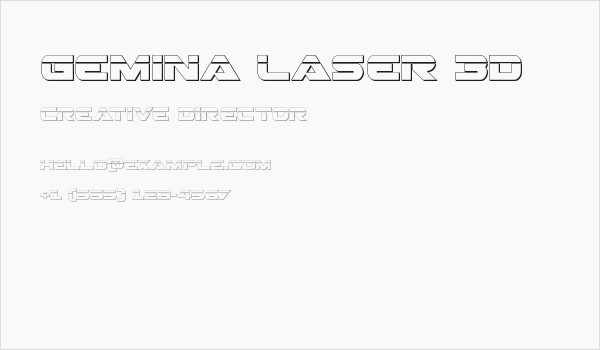 Gemina Laser 3D Business Card