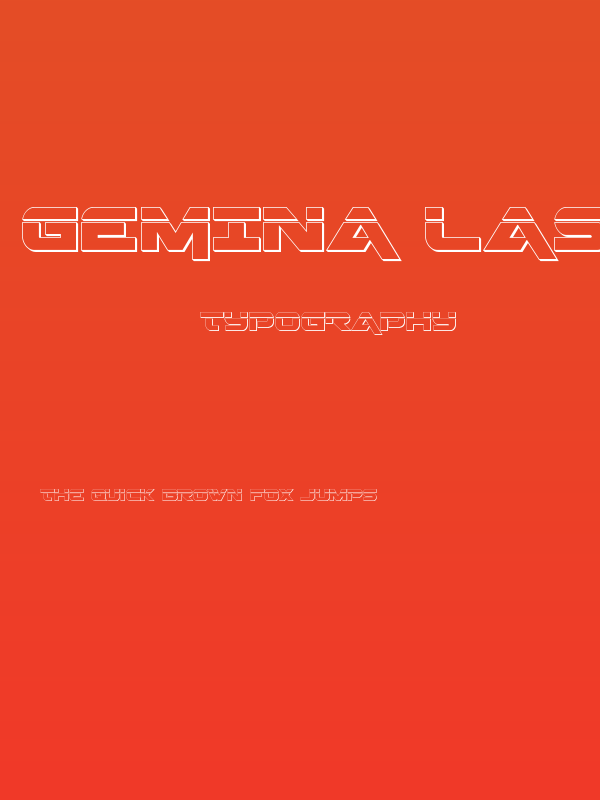 Gemina Laser 3D Poster