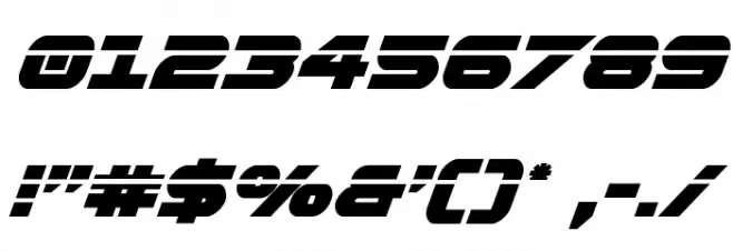 Gemina Laser Italic Font OTHER CHARS