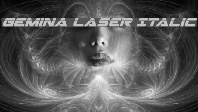 Gemina Laser Italic Font examples