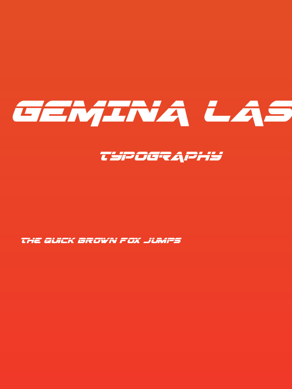 Gemina Laser Italic Poster