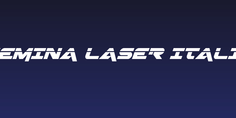 Gemina Laser Italic Social Header