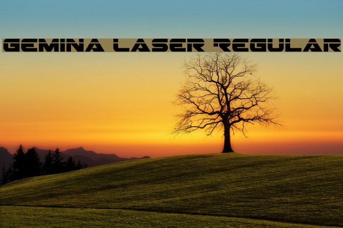Gemina Laser Regular Font examples