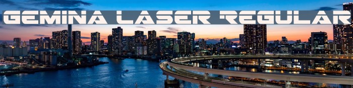 Gemina Laser Regular Font examples