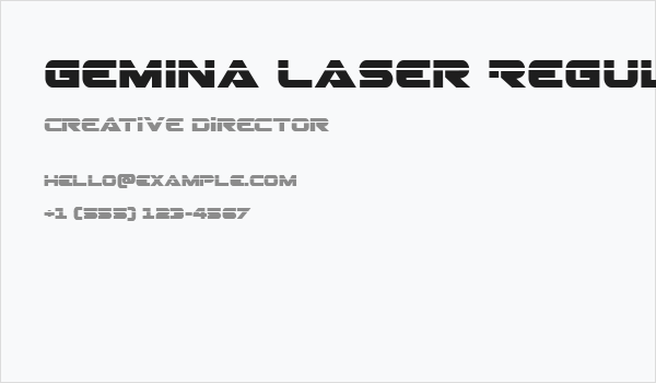Gemina Laser Regular Business Card