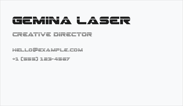 Gemina Laser Business Card