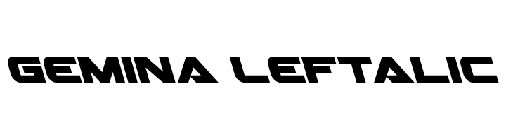 Gemina Leftalic  Free Fonts Download