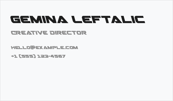 Gemina Leftalic Business Card
