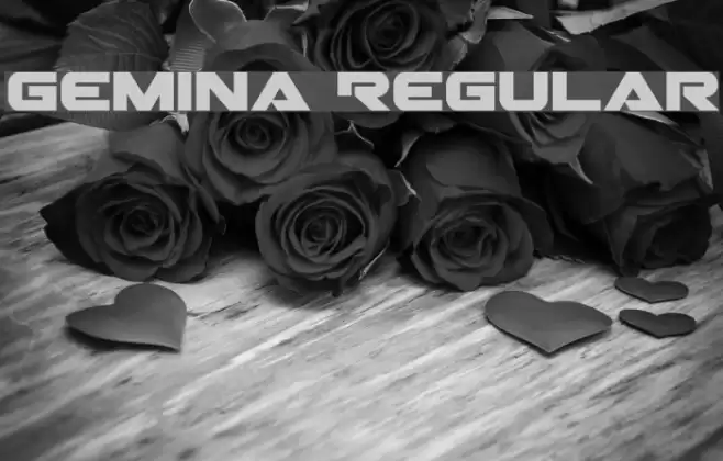 Gemina Regular Font examples