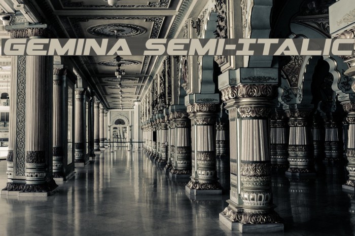 Gemina Semi-Italic Example 1