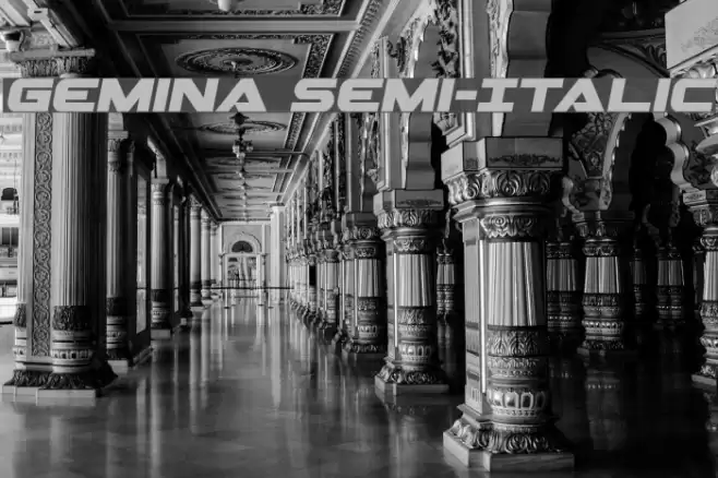 Gemina Semi-Italic Font examples