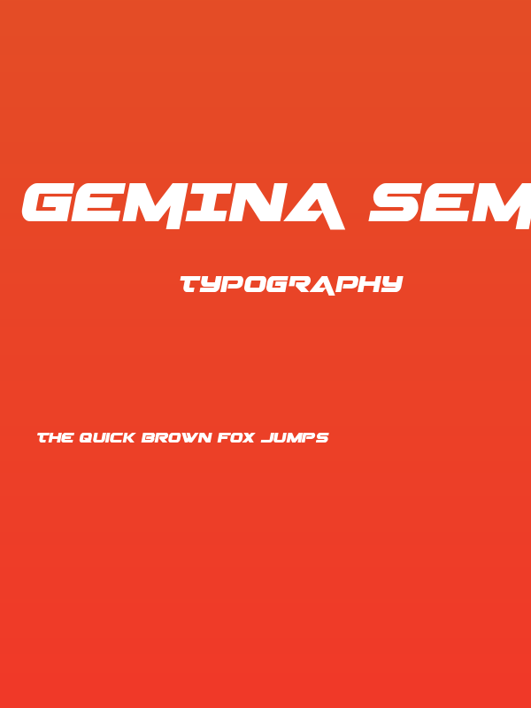 Gemina Semi-Italic Poster