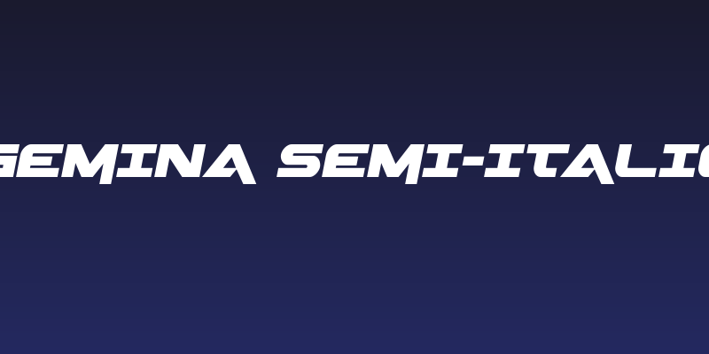 Gemina Semi-Italic Social Header