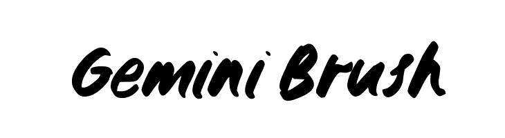 Gemini Brush  フリーフォントのダウンロード