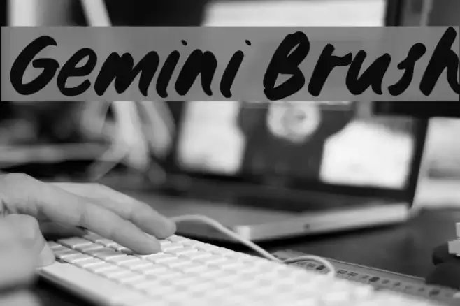 Gemini Brush Font examples