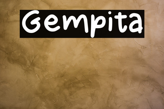 Gempita Font examples
