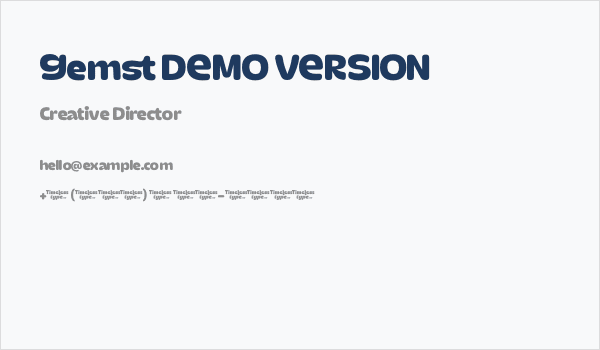 Gemst DEMO VERSION Business Card