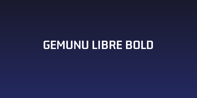 Gemunu Libre Bold Social Header