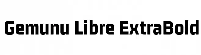 Gemunu Libre ExtraBold  font caratteri gratis