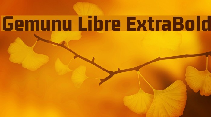 Gemunu Libre ExtraBold Font examples