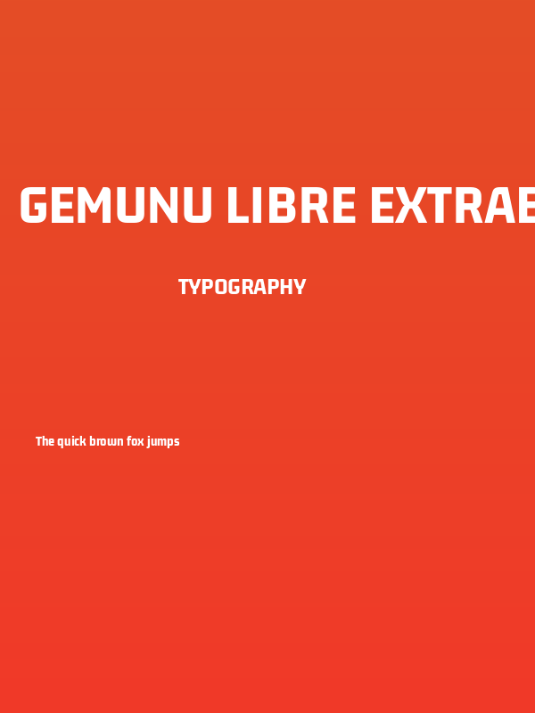 Gemunu Libre ExtraBold Poster