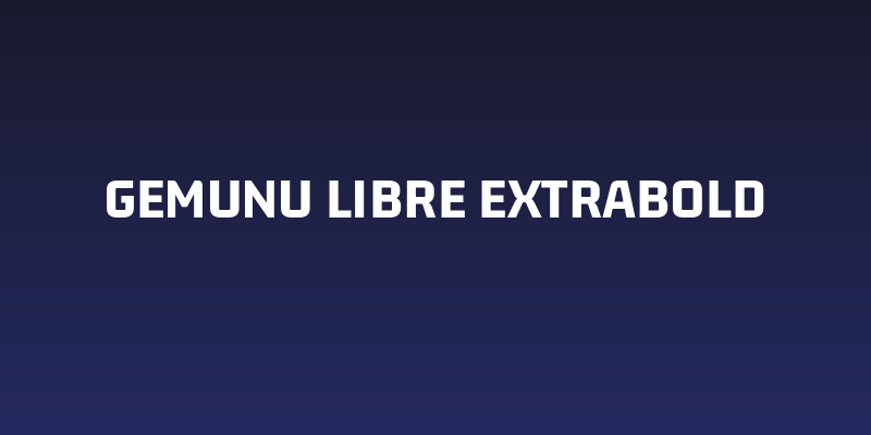 Gemunu Libre ExtraBold Social Header