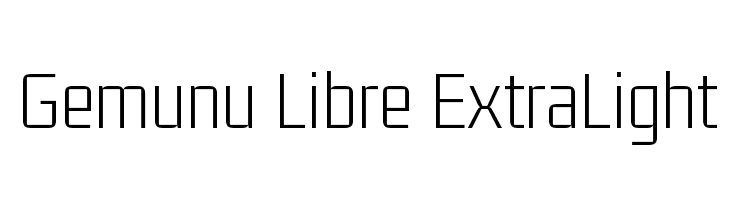 Gemunu Libre ExtraLight  フリーフォントのダウンロード