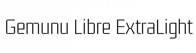 Gemunu Libre ExtraLight  font caratteri gratis