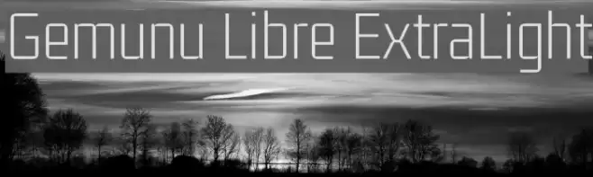 Gemunu Libre ExtraLight Font examples