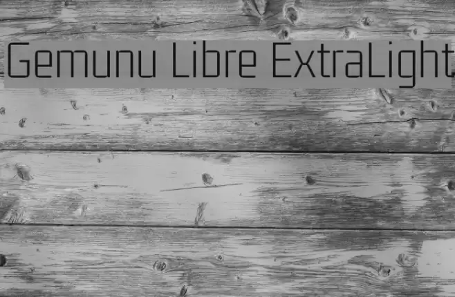 Gemunu Libre ExtraLight Font examples