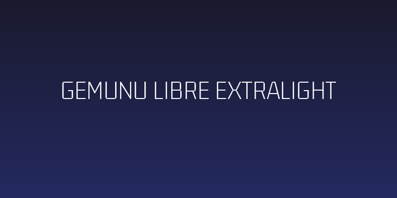 Gemunu Libre ExtraLight Social Header