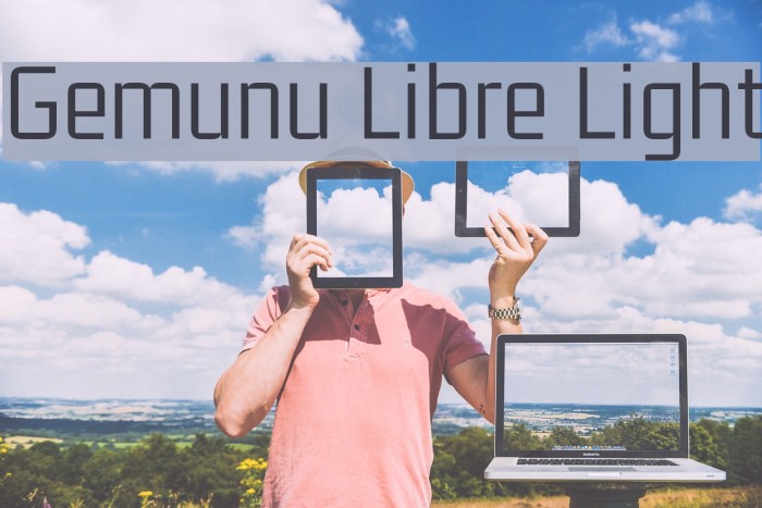 Gemunu Libre Light Font examples