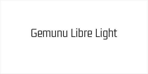 Gemunu Libre Light Logo