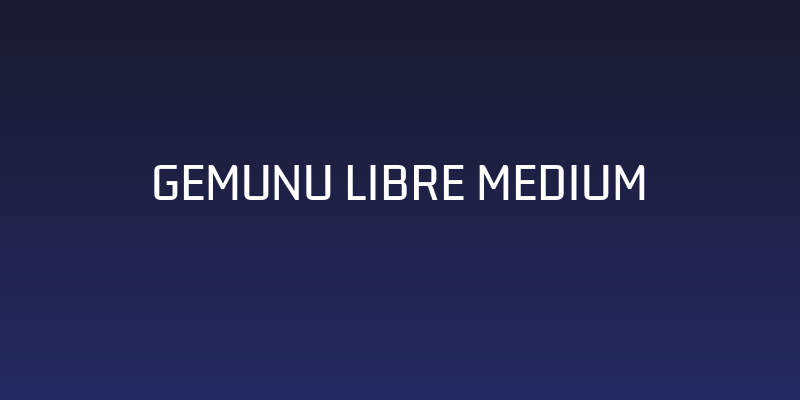 Gemunu Libre Medium Social Header