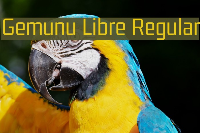 Gemunu Libre Regular Font examples