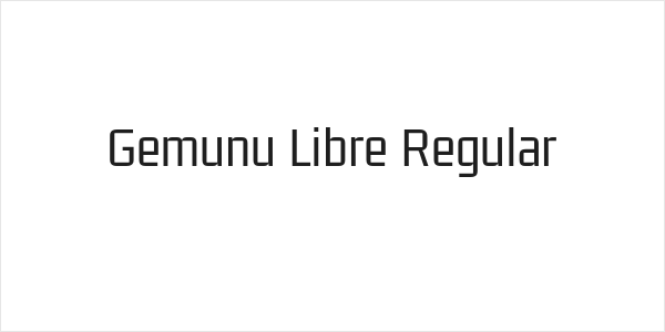 Gemunu Libre Regular Logo