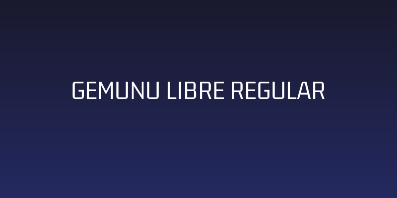 Gemunu Libre Regular Social Header