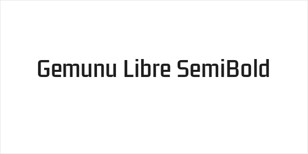 Gemunu Libre SemiBold Logo