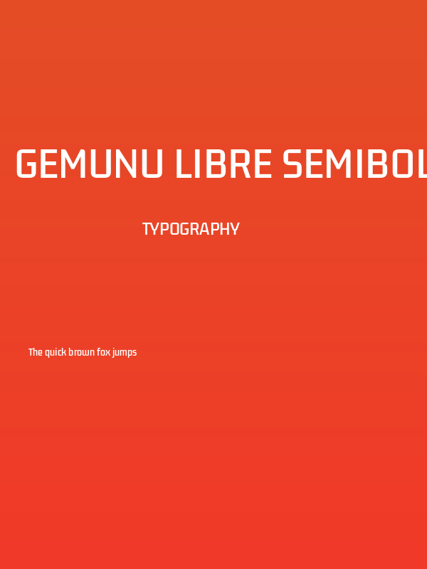 Gemunu Libre SemiBold Poster