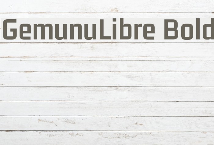 GemunuLibre Bold Font examples