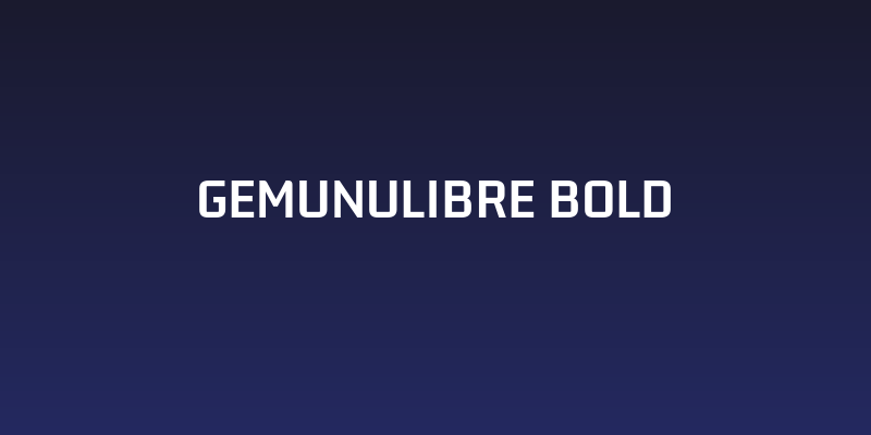 GemunuLibre Bold Social Header