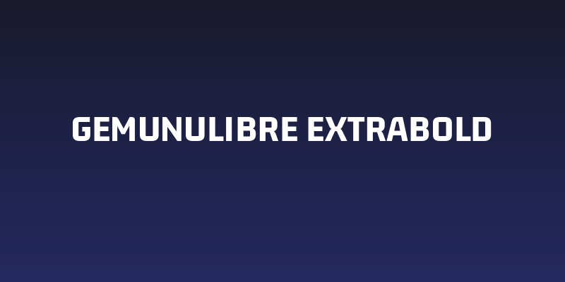 GemunuLibre ExtraBold Social Header