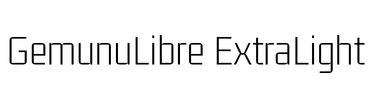 GemunuLibre ExtraLight Fuentes