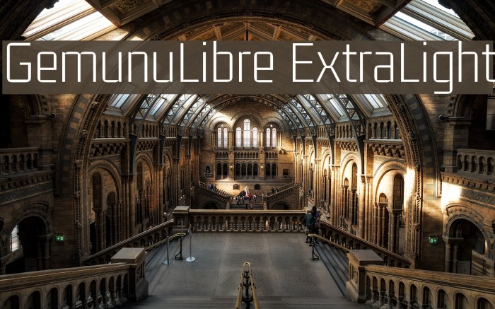 GemunuLibre ExtraLight Font examples
