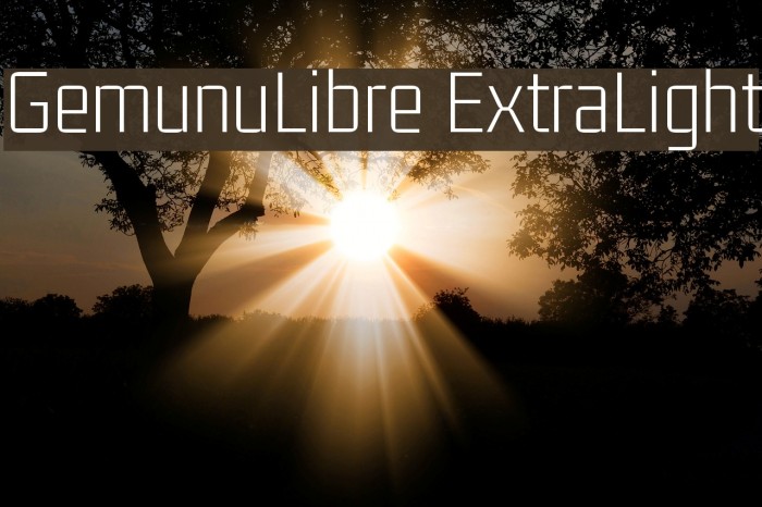 GemunuLibre ExtraLight Font examples