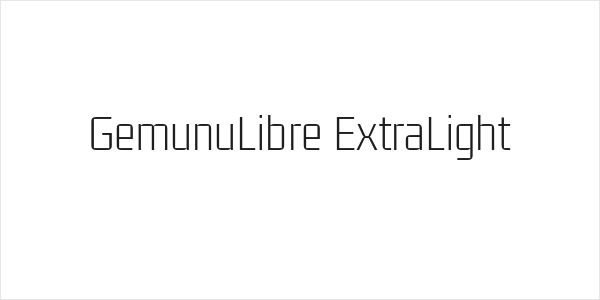 GemunuLibre ExtraLight Logo