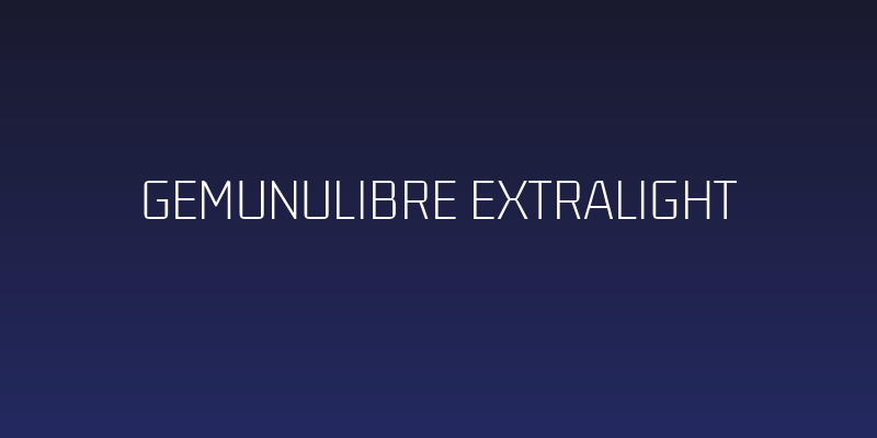 GemunuLibre ExtraLight Social Header