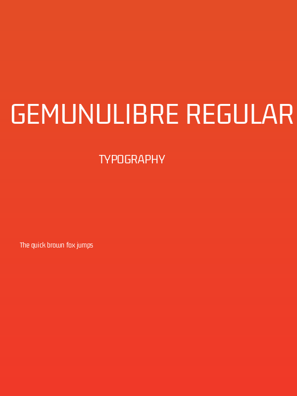 GemunuLibre Regular Poster