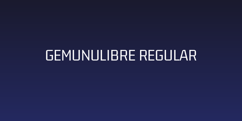 GemunuLibre Regular Social Header