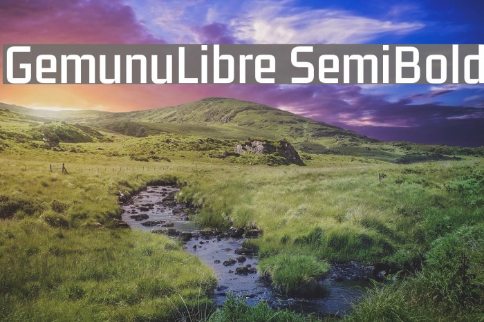 GemunuLibre SemiBold Font examples